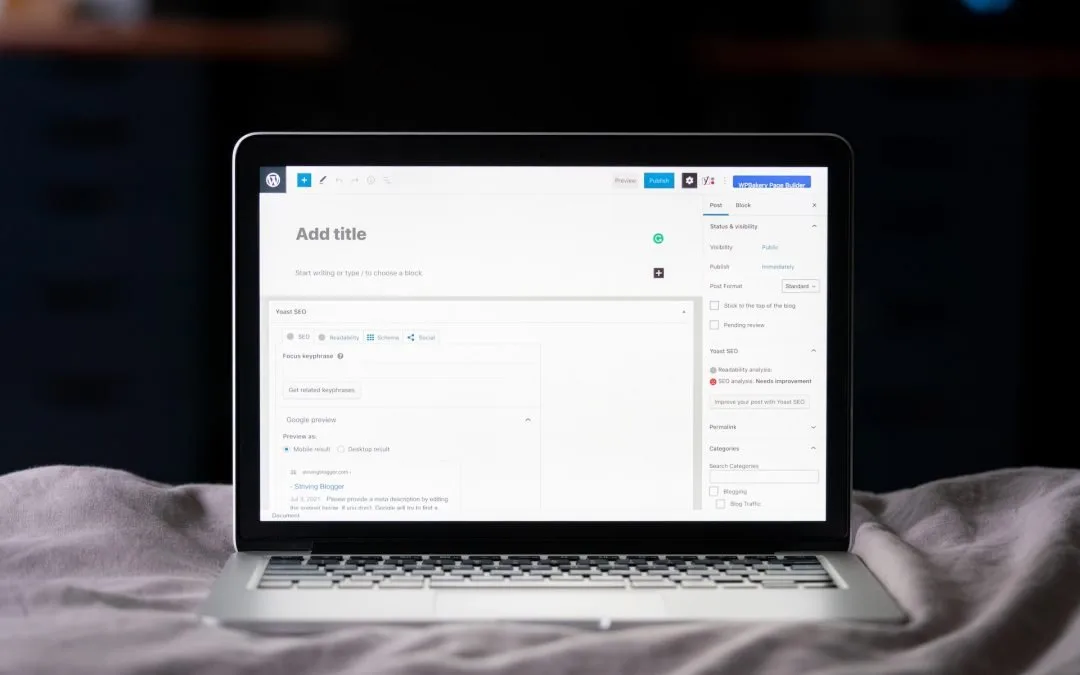 Wordpress on laptop