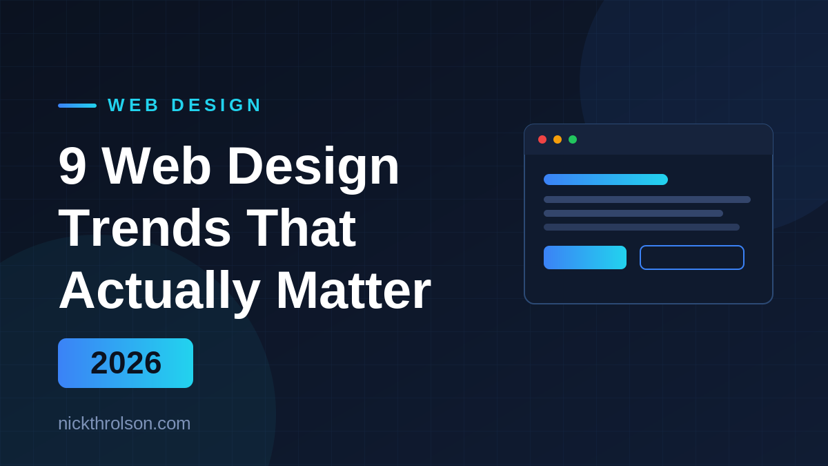 9 web design trends that actually matter in 2026